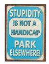 Stupidity Is Not A Handicap - magnet 5x7cm